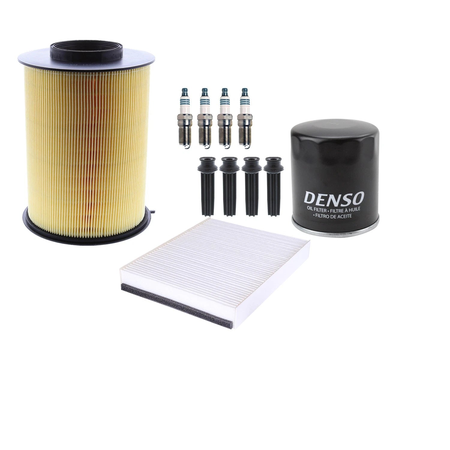 Tune Up Kit 4 Spark Plugs & Boots for Ford Escape Focus Lincoln MKC (2013–2020)