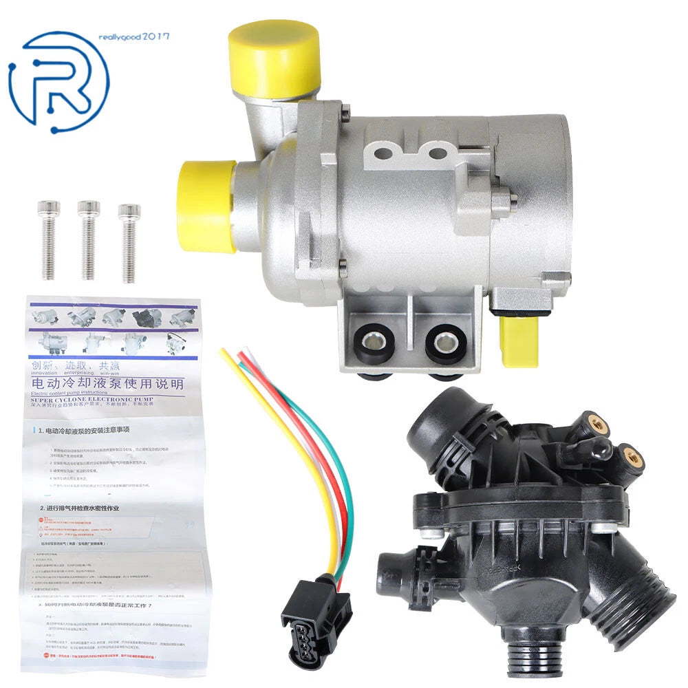 Water Pump with Thermostat & Bolt for BMW 128i 325i 328i 528i 530i X3 (2008–2013)