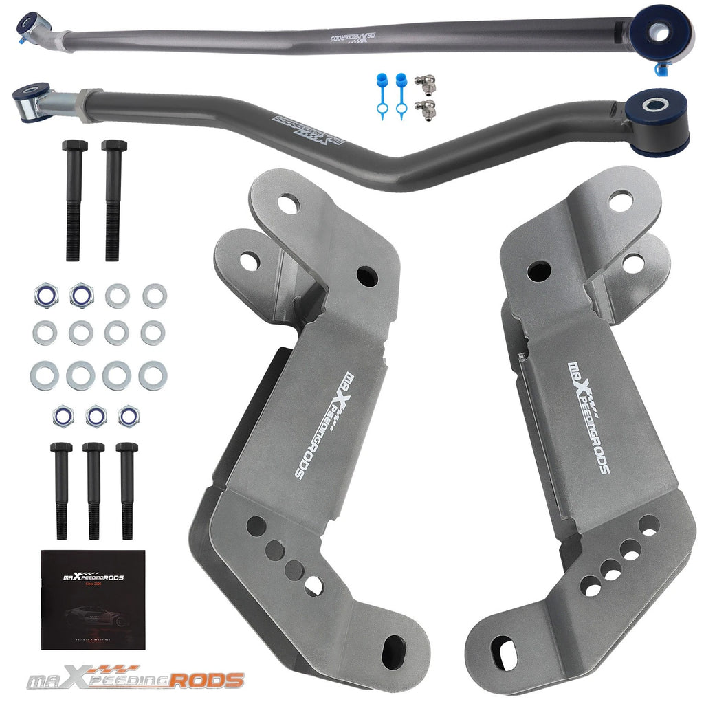 Adjustable Track Bar & Control Arm Relocation Drop Brackets for Jeep Wrangler JK (2007–2018)
