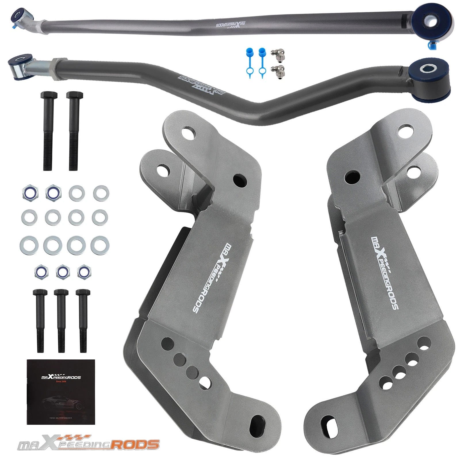 Adjustable Track Bar & Control Arm Relocation Drop Brackets for Jeep Wrangler JK (2007–2018)
