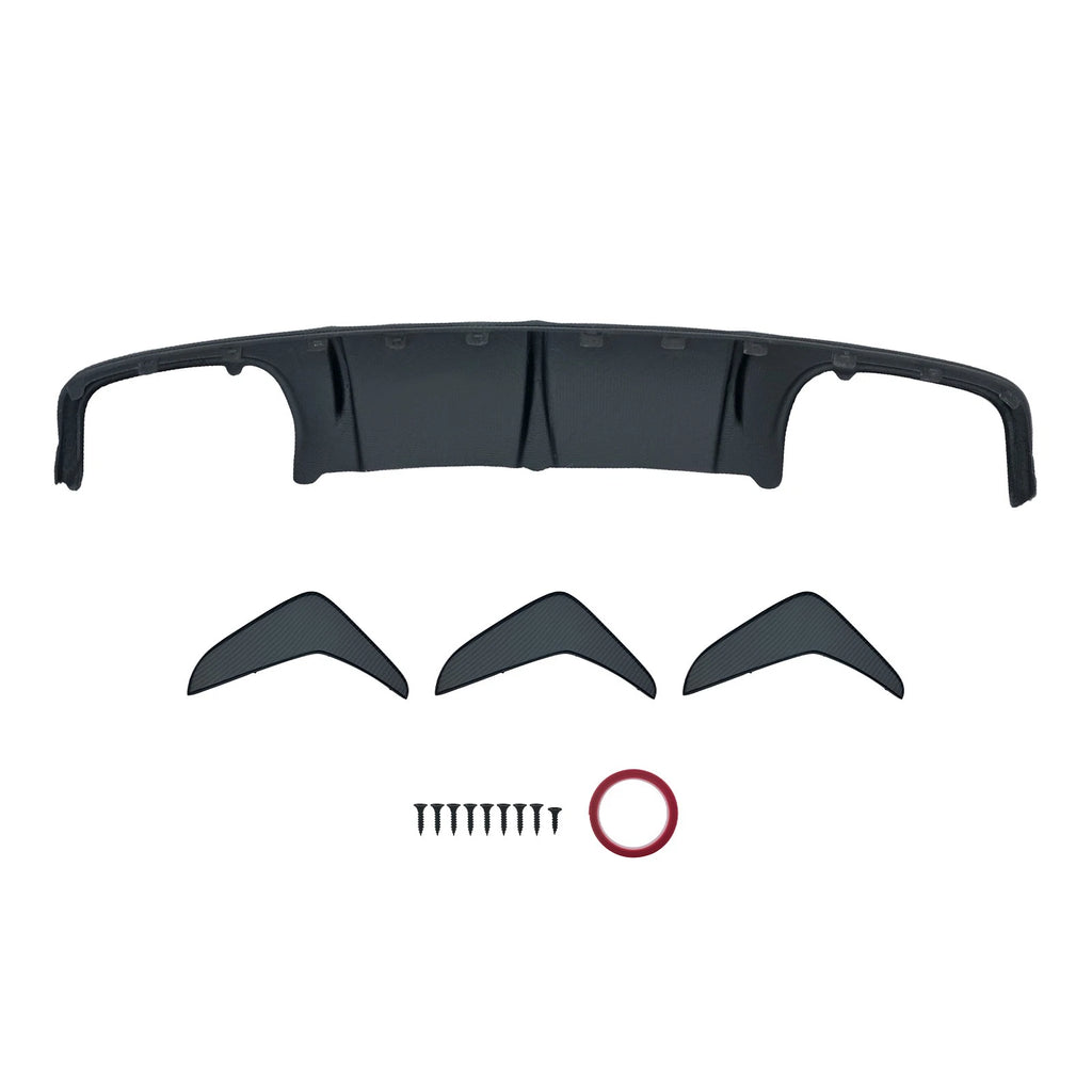 Rear Bumper Diffuser Lip for Mercedes-Benz W204 C63 AMG (2008–2011) Carbon Fiber