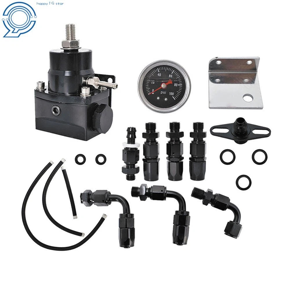 Fuel Pressure Regulator Kit with 100psi Gauge for Universal Fit