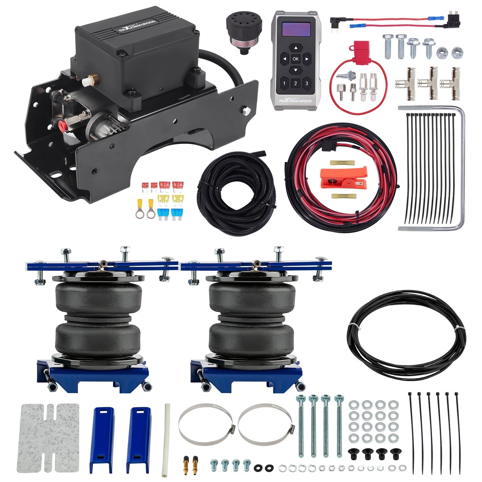 Wireless Air Springs Controller Compressor Kit for Ram 2500 3500 (2003–2013)