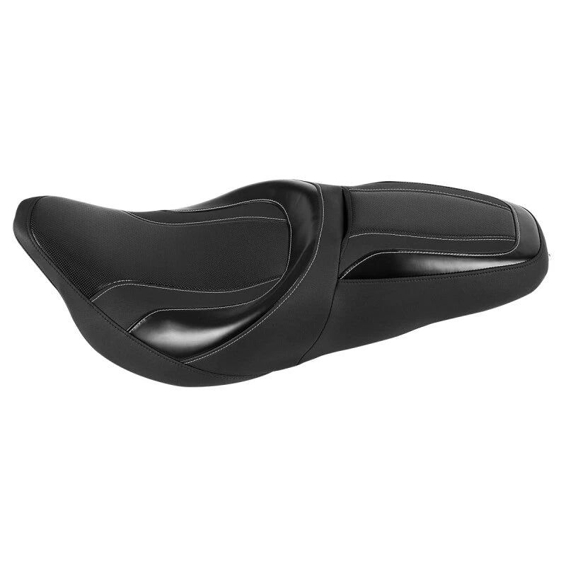 Black Driver Passenger Seat for Harley Electra Road Street Glide (2009–2023)