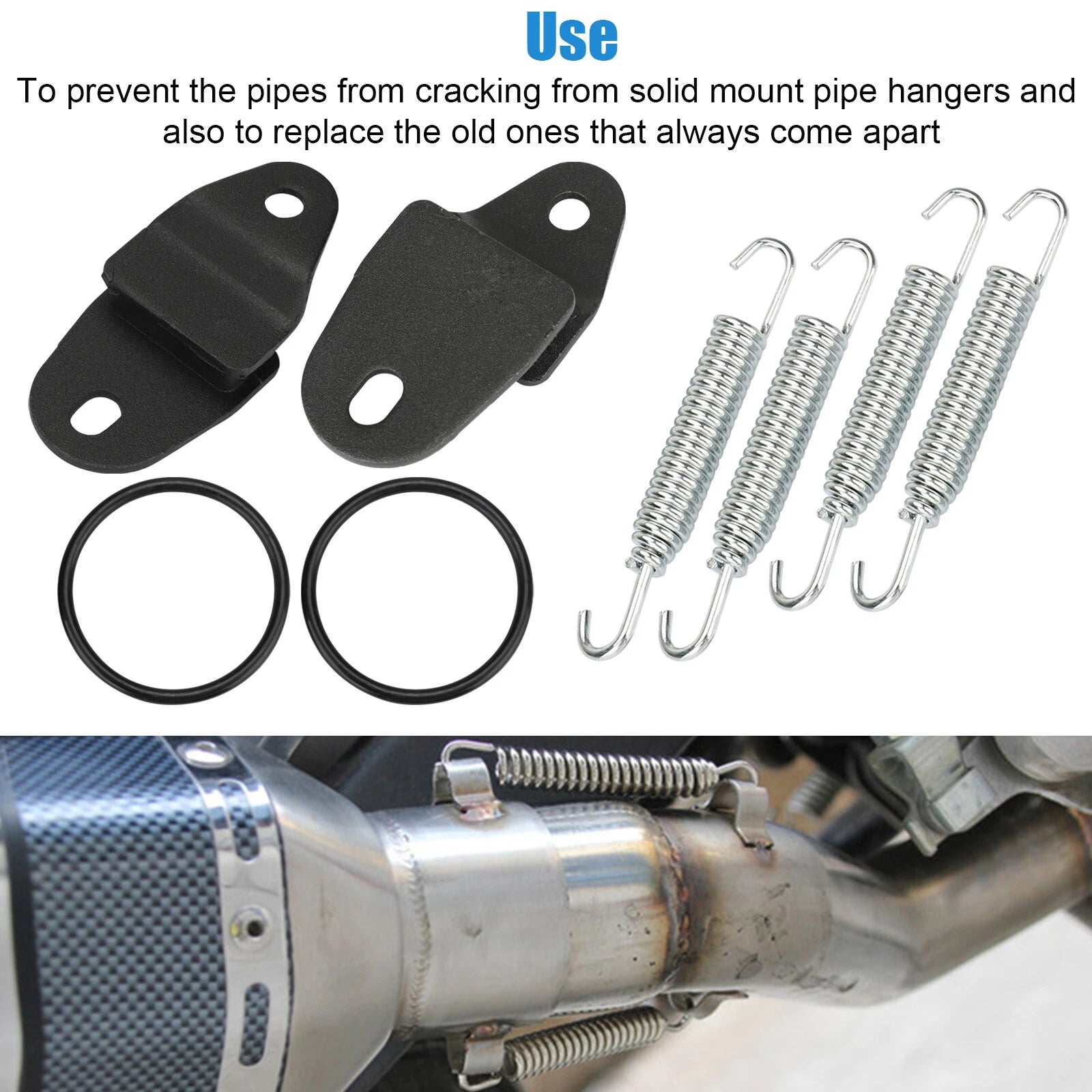 Exhaust Muffler Pipe Hanger Mounts for Yamaha Banshee YFZ350 (1987–2006)