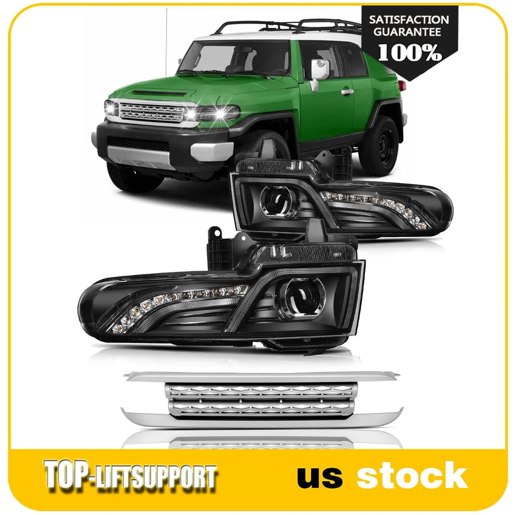 2Pcs LED Headlights for Toyota FJ Cruiser (2007–2015) Sequential