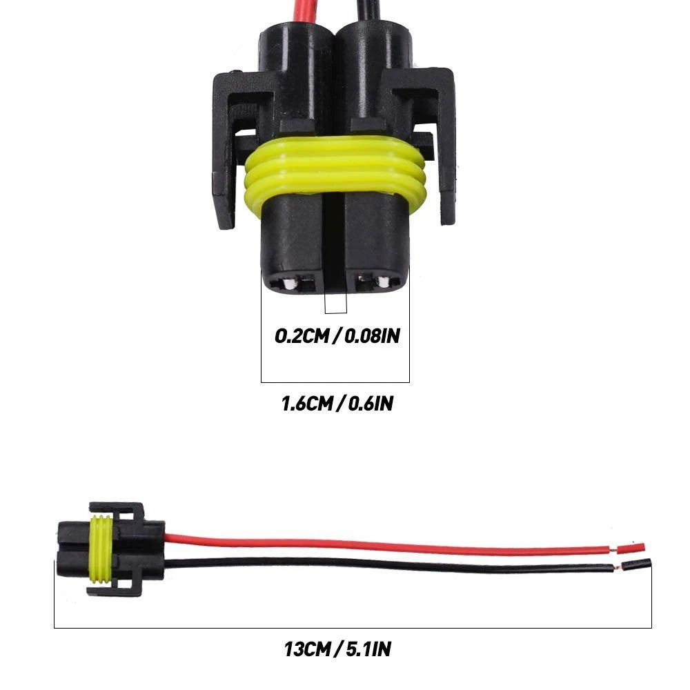 2X H11 Fog Light Bulb Repair Socket Connector for
