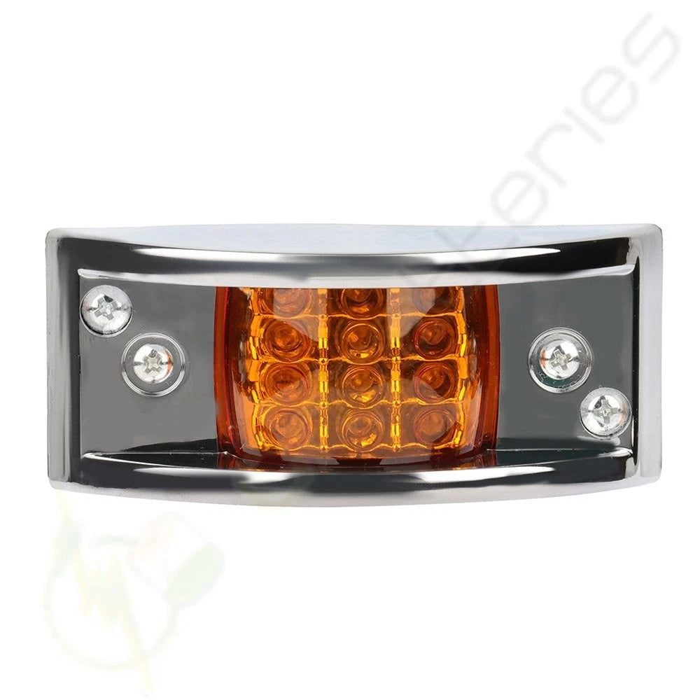 5X Yellow Side Signal Turn Lights for Pickup Lorry Truck Trailer + 5X Red