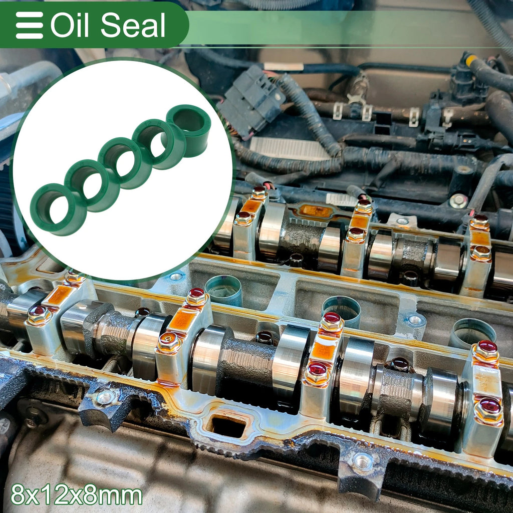 Set of 5 Oil Seal Ring 8x12x8mm for Rotary Shaft (High Pressure)