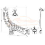 2X Lower Control Arm and Ball Joints for Nissan Versa (2007–2019)