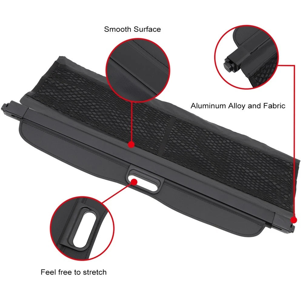 Retractable Rear Cargo Security Trunk Cover for Smart Fortwo (2016–2018)