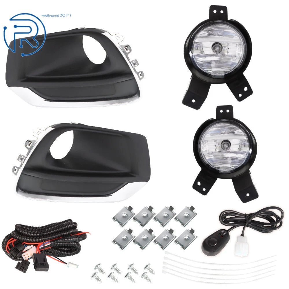 Set of 2 Front Fog Lights Lamps Assembly for Chevy Trax (2017–2021)