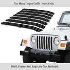 Stainless Black Vertical Billet Grille Insert for Jeep Wrangler (1997-2006)