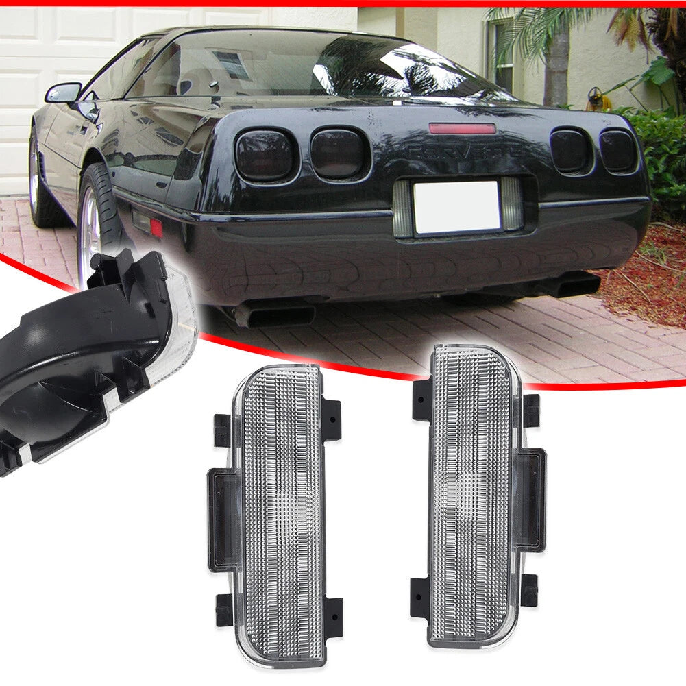 Frosted Clear Tailgate Reverse Backup Lamp Light Covers for Corvette C4 (1984–1990)