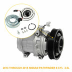 A/C Compressor Clutch Kit Pulley Coil for Nissan Pathfinder (2013–2015)