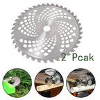 2 Pack 10" x 40T Carbide Tip Brush Blades for Cutter Trimmer Weed Eater