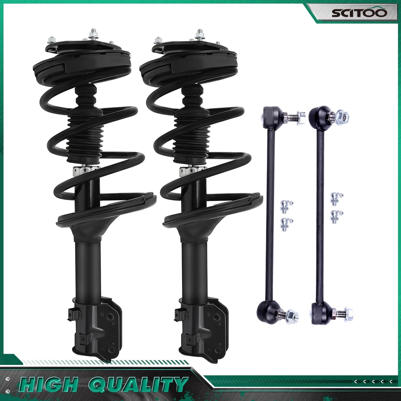 Set of 4 Front Struts & Spring + Sway Bar Kit for Kia Sedona (2006–2014)