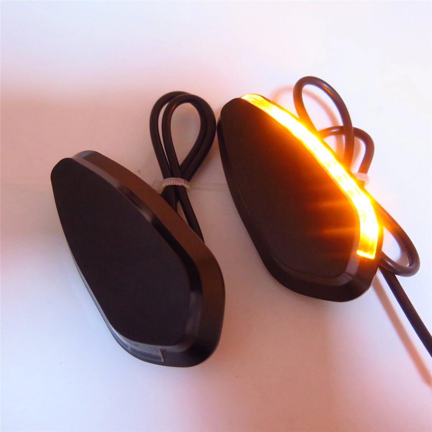 LED Signal Black Mirror Block Off Base Plates for Yamaha R1 YZF-R1 (2000–2008)