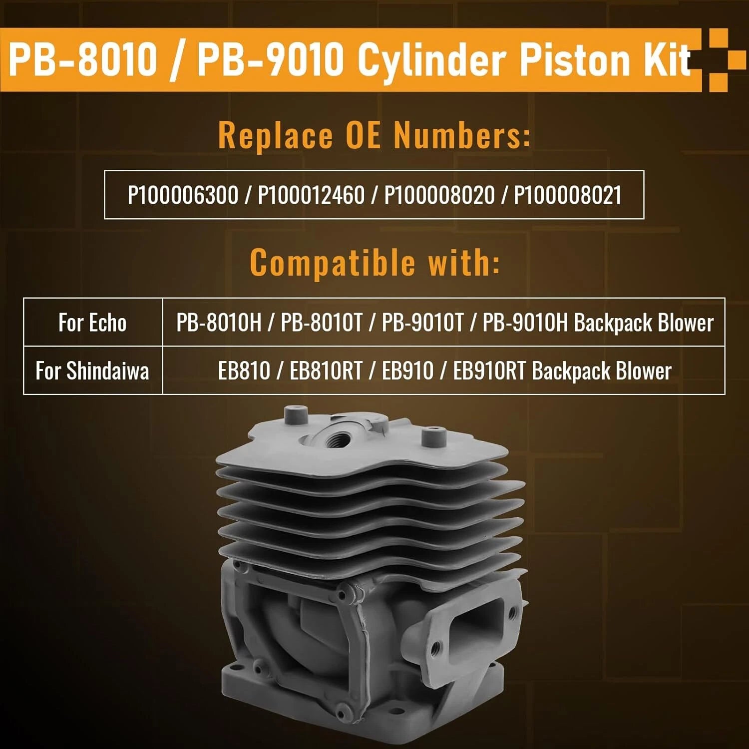 Cylinder Piston Kit for Echo Shindaiwa PB8010T EB910 (2017–2023) P100006300