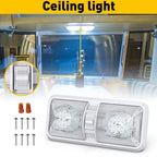 LED Ceiling Fixture for RV Camper Trailer Marine (12V)