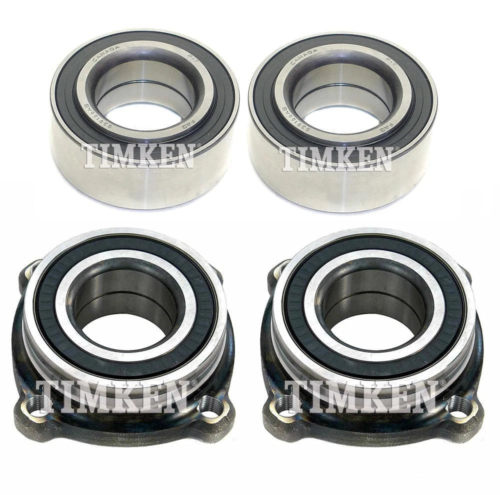 Set of 2 Timken Front & Rear Wheel Bearing & Hubs for BMW X5 (2000–2006)
