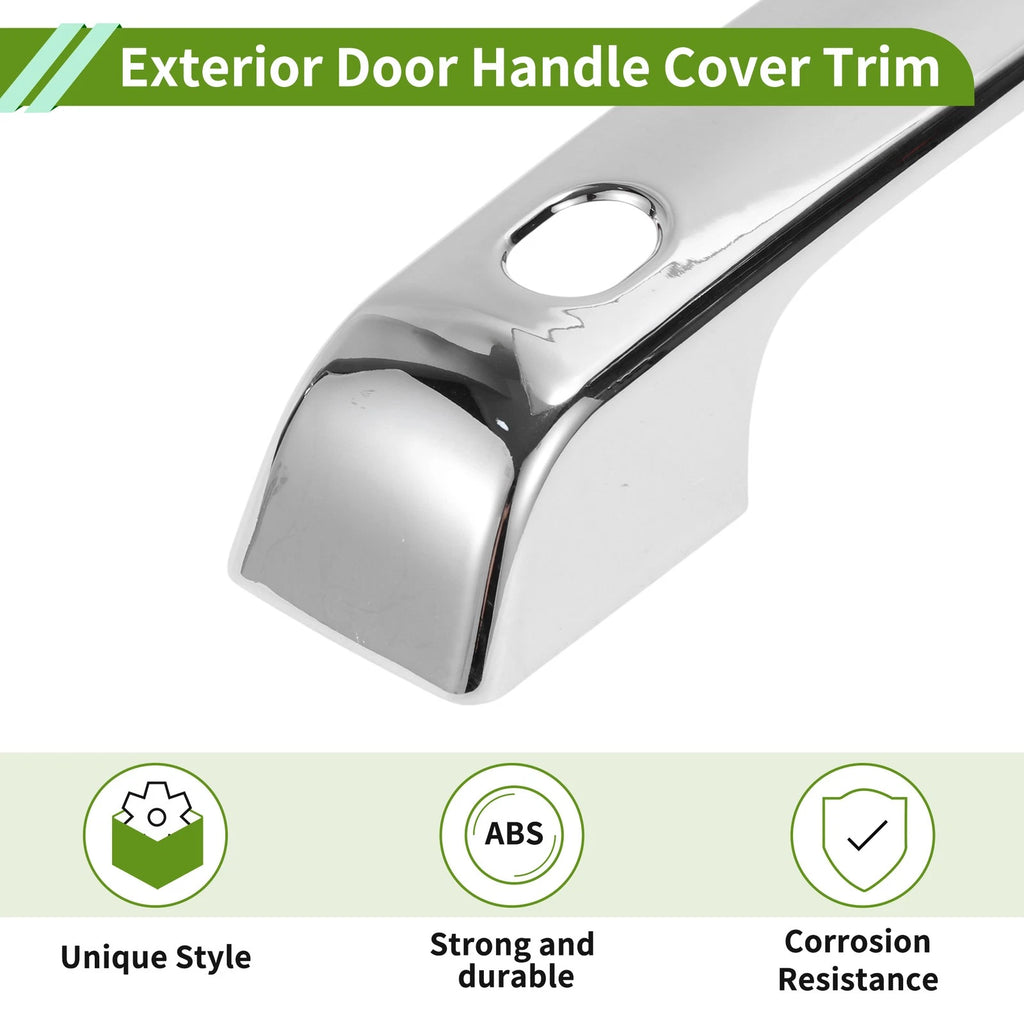 Exterior Door Handle Cover Trim for Ford Bronco (2021–2025) Electroplated Silver