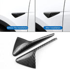 Carbon Fiber Style Side Fender Camera Vent Covers for Tesla Model 3 S X Y