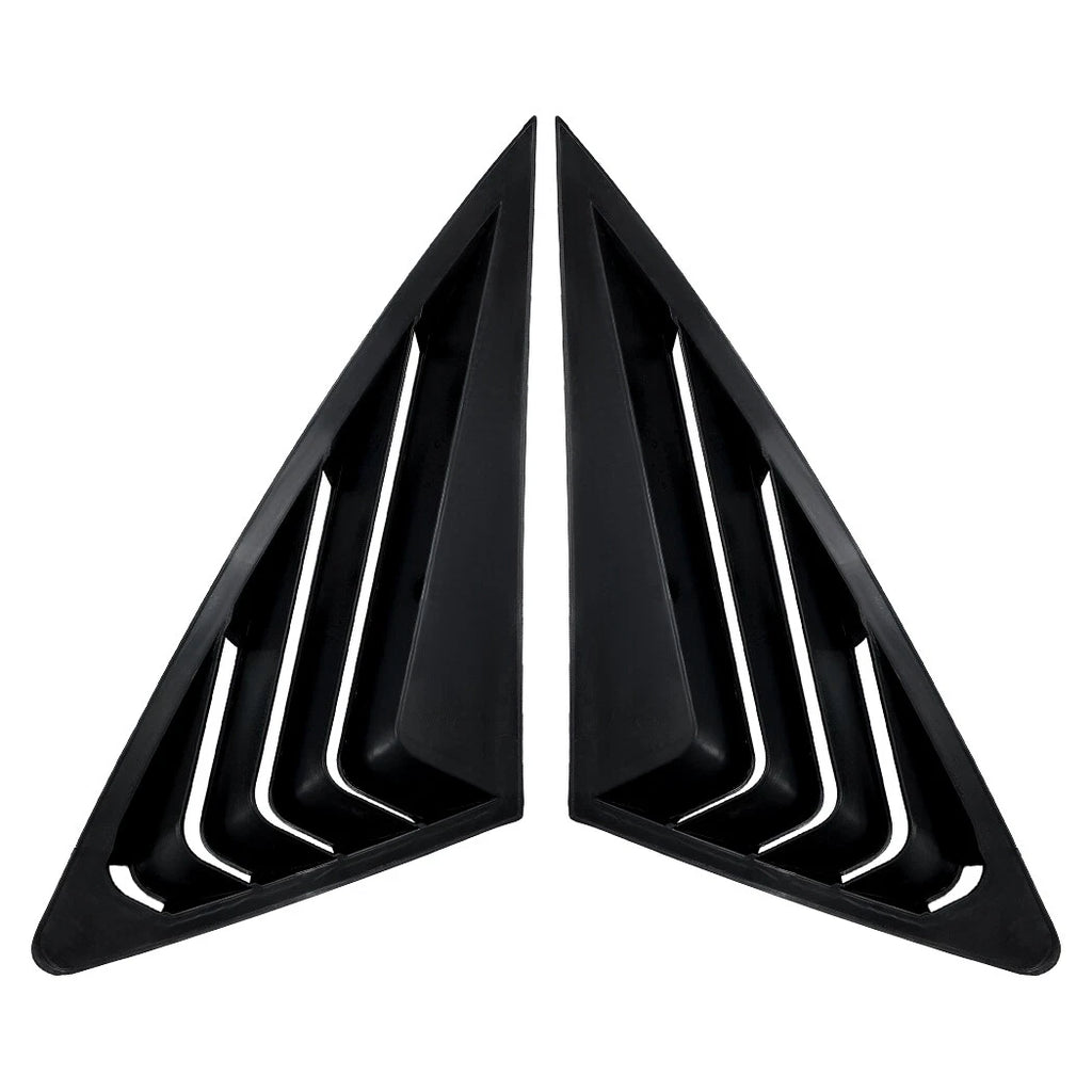 Rear Window Quarter Vent Louver Covers Gloss Black for Audi Q3 Sportback (2019–2024)