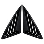 Rear Window Quarter Vent Louver Covers Gloss Black for Audi Q3 Sportback (2019–2024)