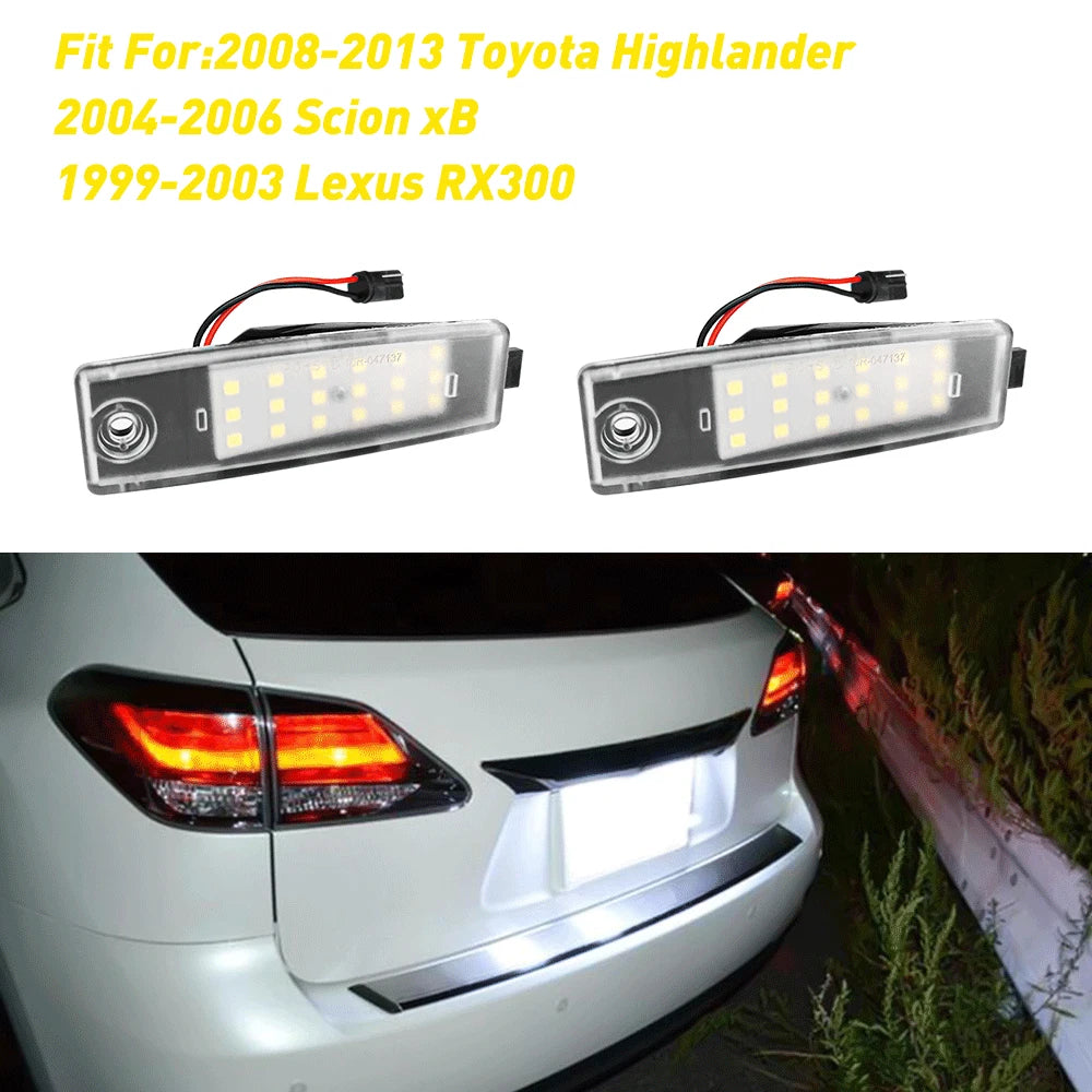 Full LED License Plate Light for Toyota Highlander Scion xB
