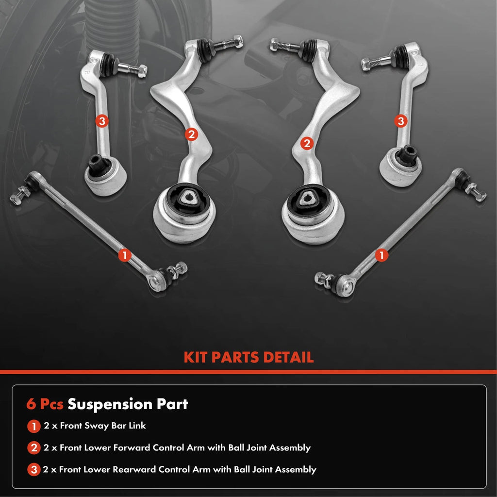 6x Front Control Arm Sway Bar Link for BMW 328i 335i 335is 330i (2007–2013)