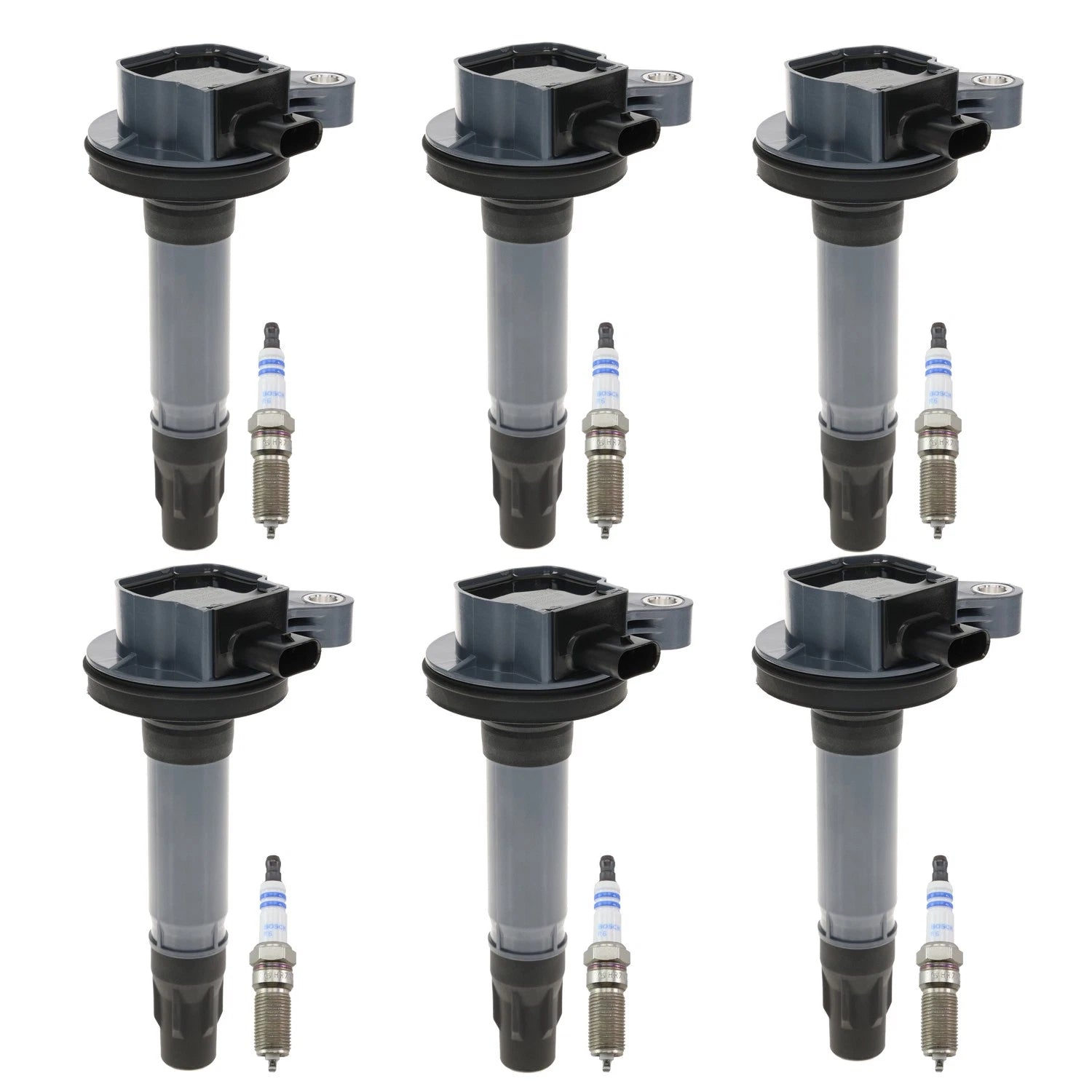 Set of 6 Ignition Coils & Spark Plugs for Ford Taurus 3.5 V6 (2008–2019)