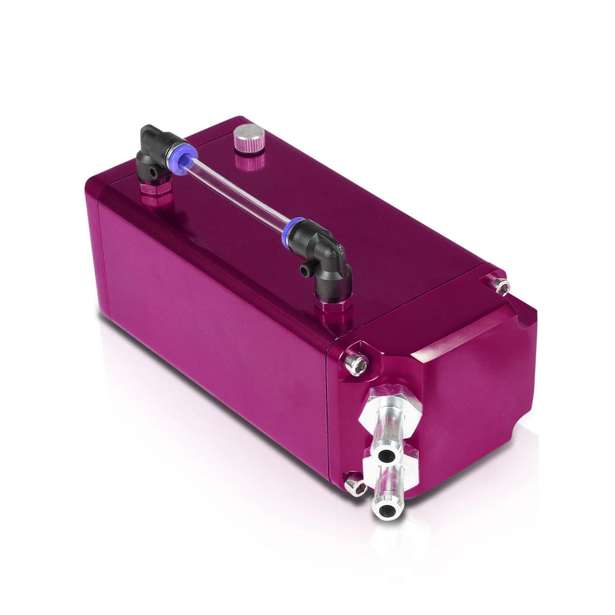 Billet Aluminum Oil Catch Reservoir Tank for Racing Vehicles (Universal)