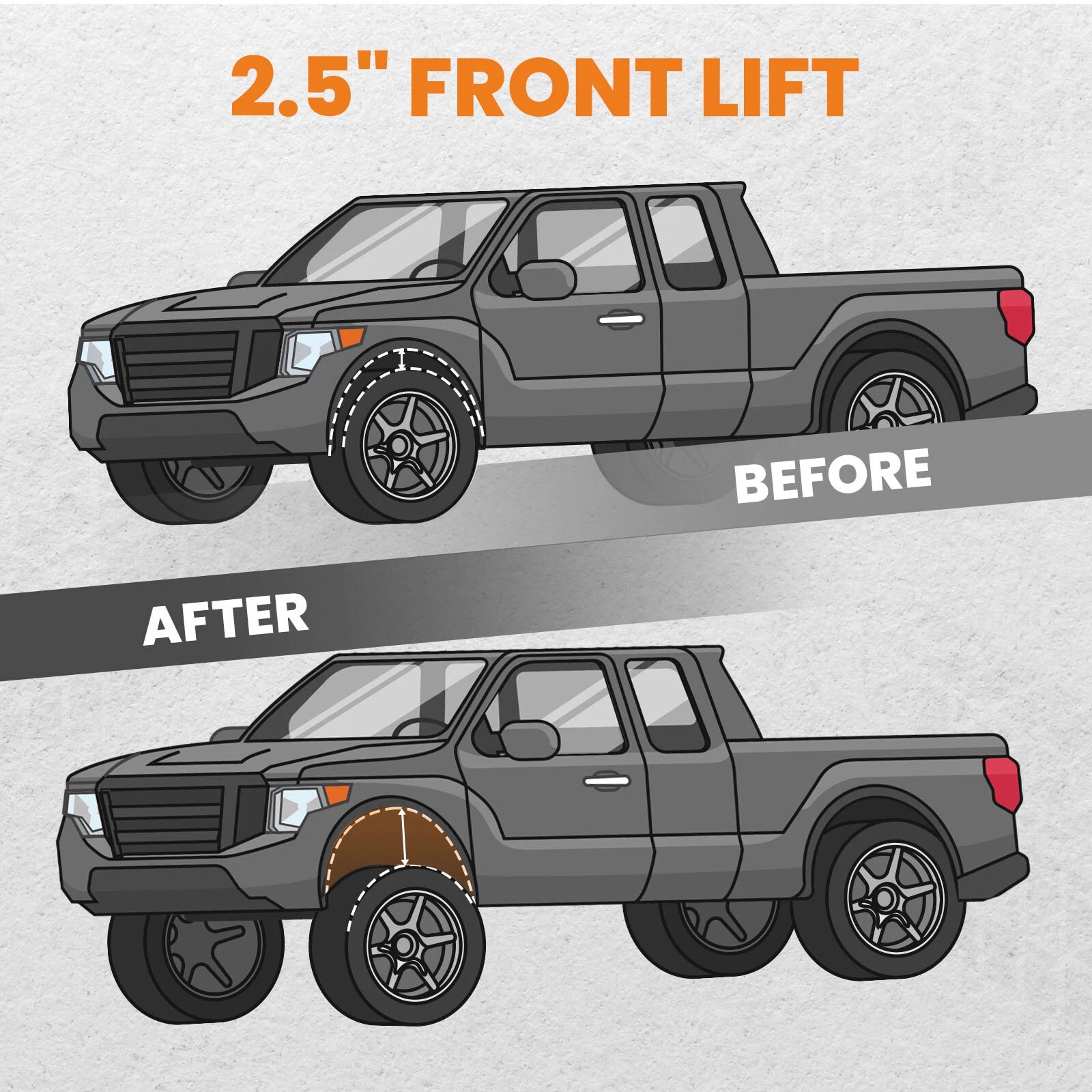 2.5 Inch Leveling Kit for Dodge Ram 2500 3500 (2013-2023)
