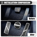 Gas Accelerator Brake Foot Rest Pedal Pad Covers Set for Mercedes Benz Smart