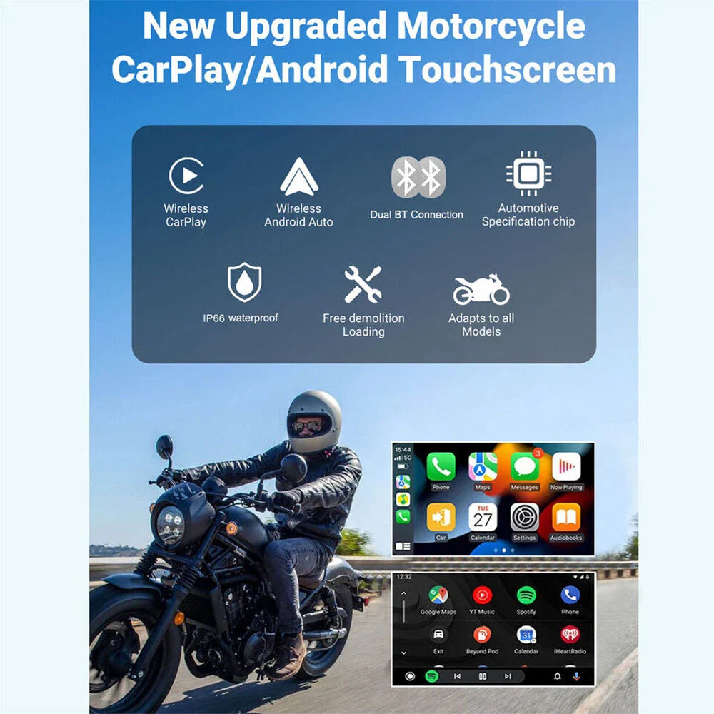 5" Waterproof Touch Screen for CarPlay Android Auto Navigator