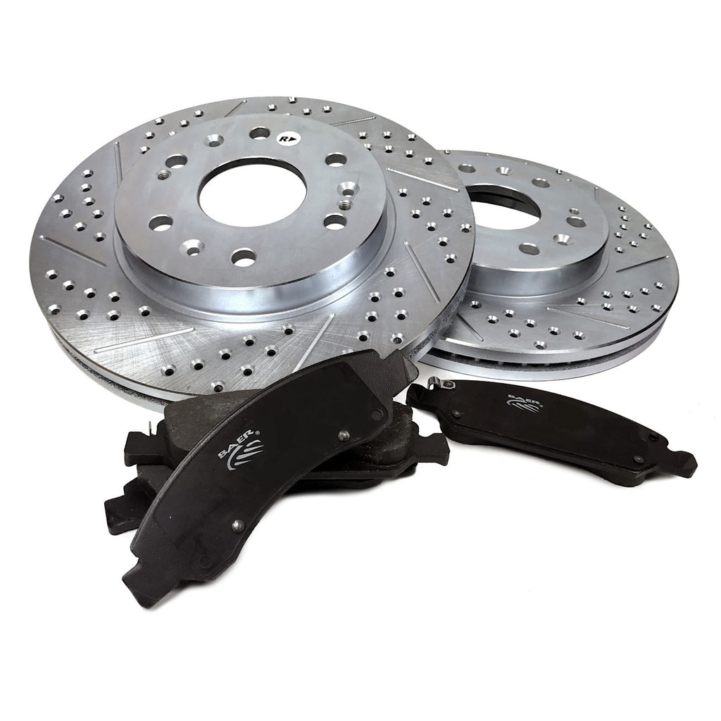 Set of 2 Brake Disc and Pad Kits for Toyota Sequoia