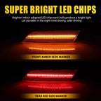 Set of 2 Front & Rear Bumper Signal Side Marker Lights for Chrysler Crossfire (2004–2008)