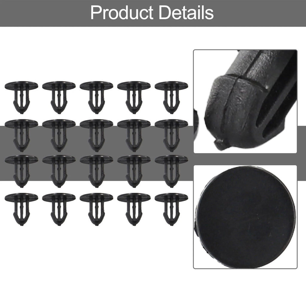 Set of 20 Nylon Cowl Grille Clips for Honda Civic Del Sol (1993–1997)