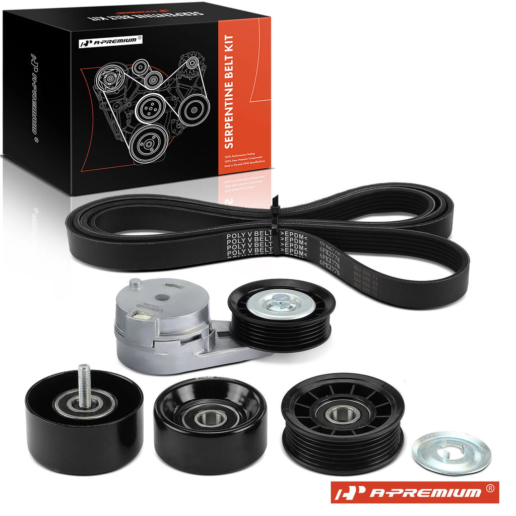 Serpentine Belt Drive Component Kit for Chevy Malibu 2006–2010 Impala 2006–2010