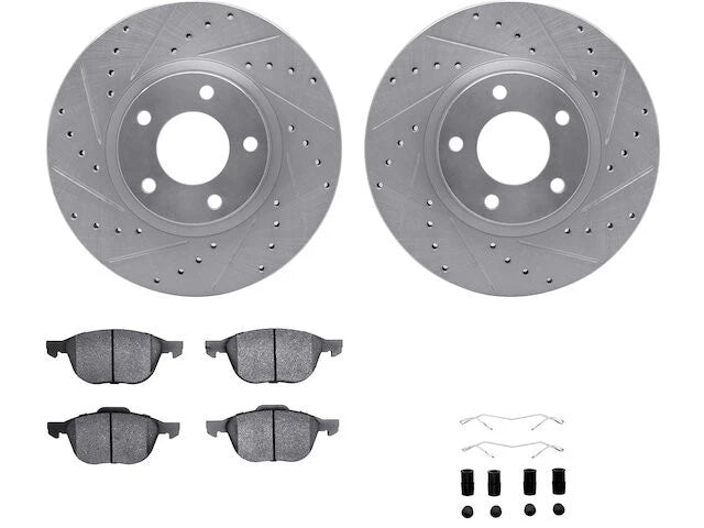 Front Brake Pad and Rotor Kit for Mazda 3 (2004–2005) YJ366FK