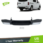 Steel Chrome Rear Bumper Assembly with Sensor Holes for Nissan NV (2012–2021)