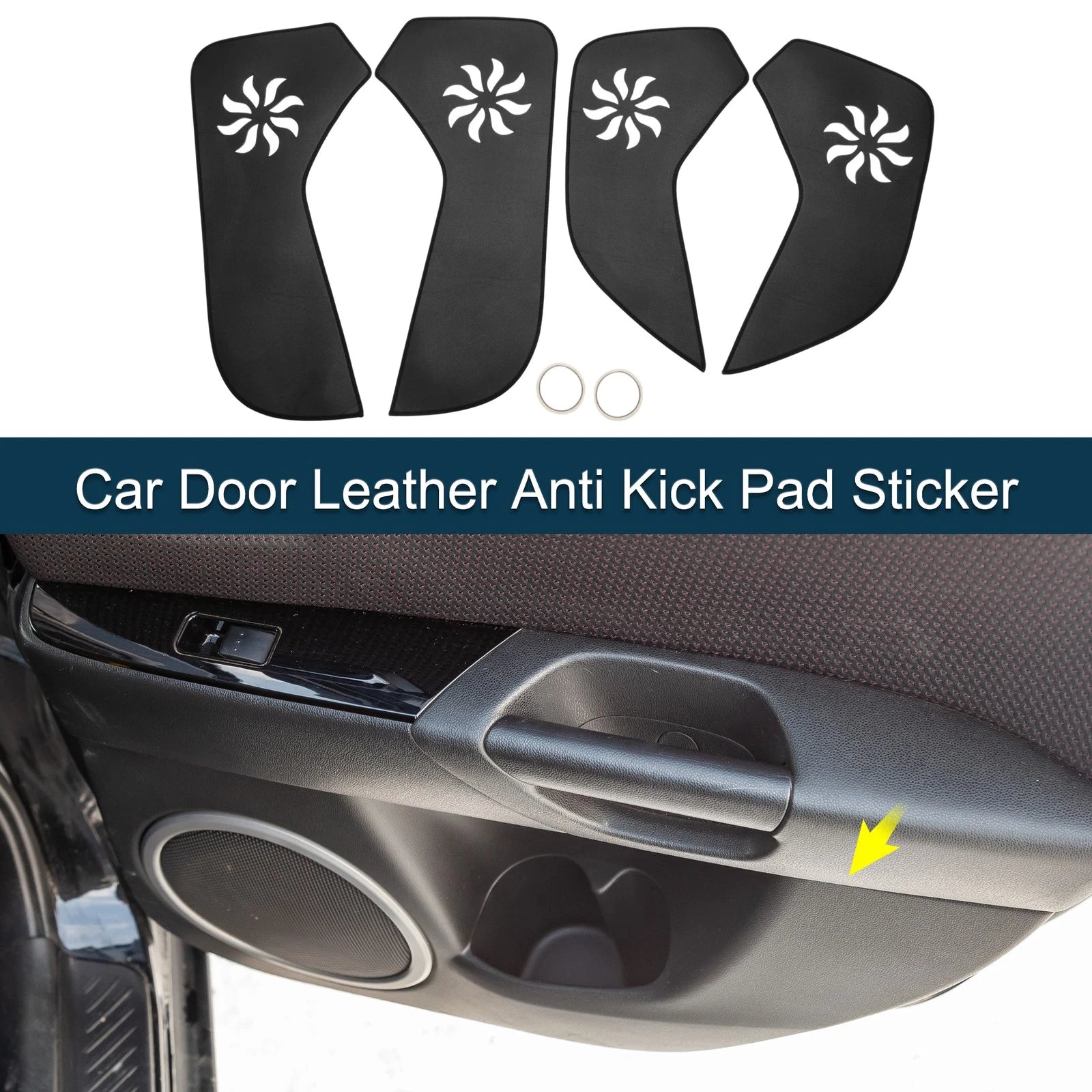 Set of 1 Car Door Leather Anti Kick Pad Sticker for Audi Q7 (2016–2024)