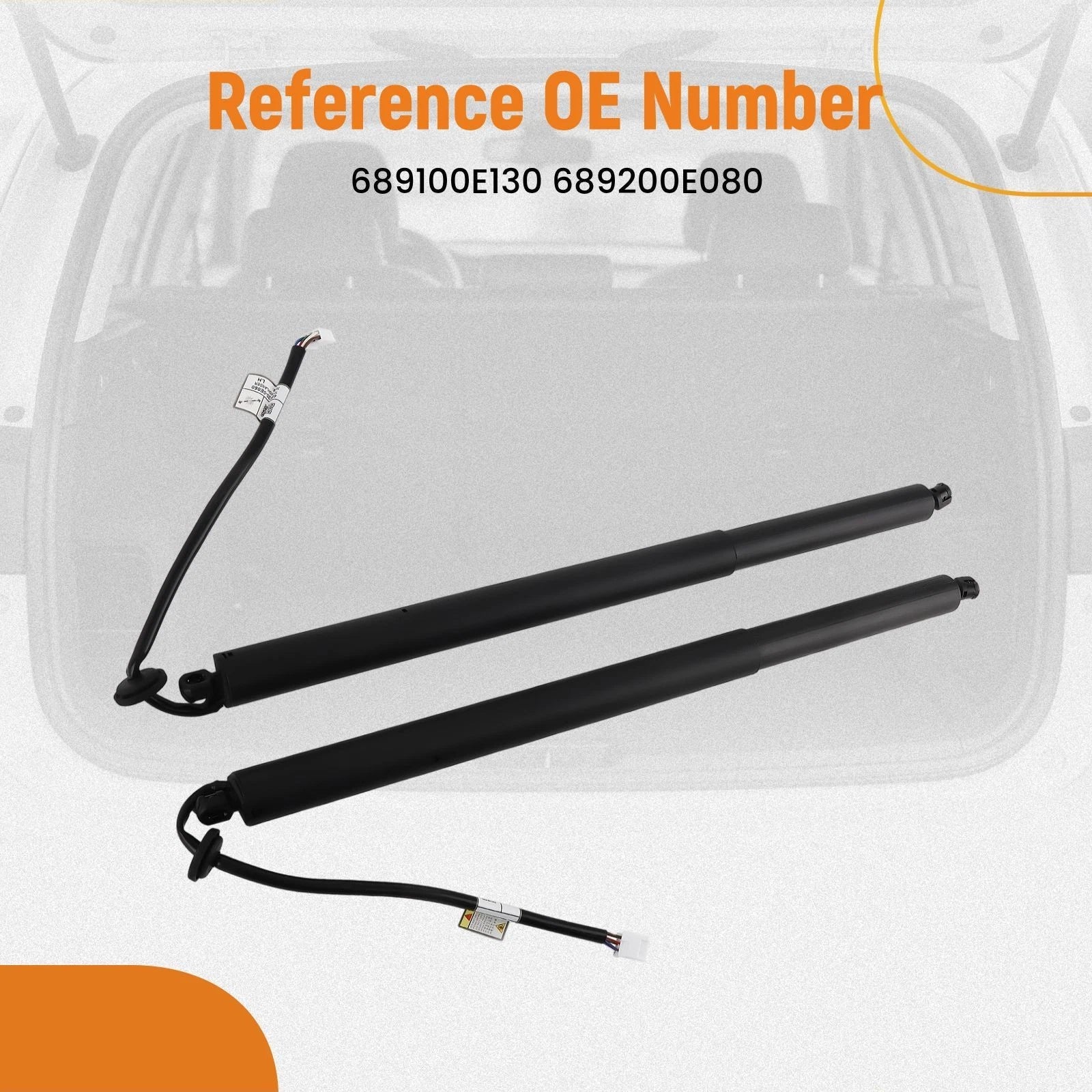 2X Rear Lift Support for Toyota Highlander Hybrid (2006–2019) 689100E130 689200E080