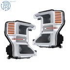 2X Chrome LED Headlamps for Ford F250 F350 Super Duty (2020–2022)