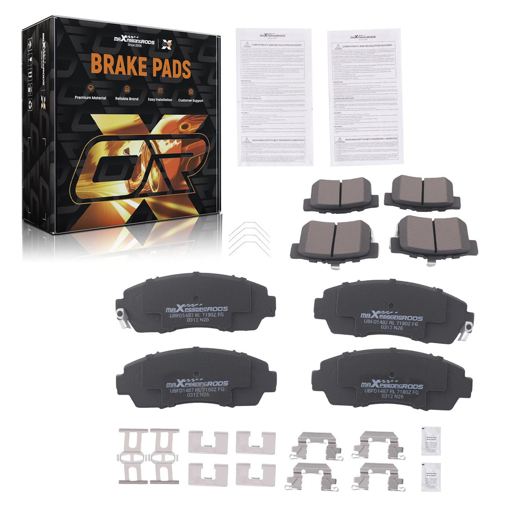 8pcs Ceramic Brake Pads Kit for Honda CR-V/Crosstour (2012–2016)