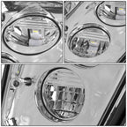 Chrome Housing Full LED Fog Lights for Volvo VN VNL VNM VNX (2003–2017)