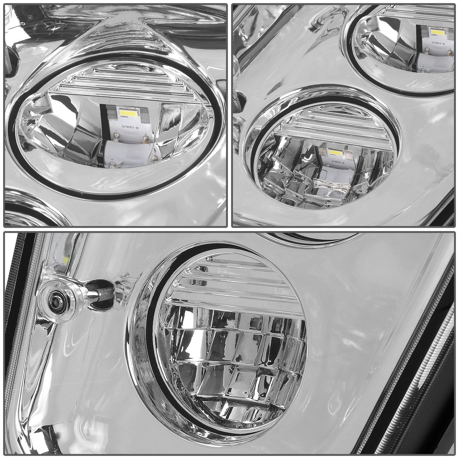 Chrome Housing Full LED Fog Lights for Volvo VN VNL VNM VNX (2003–2017)