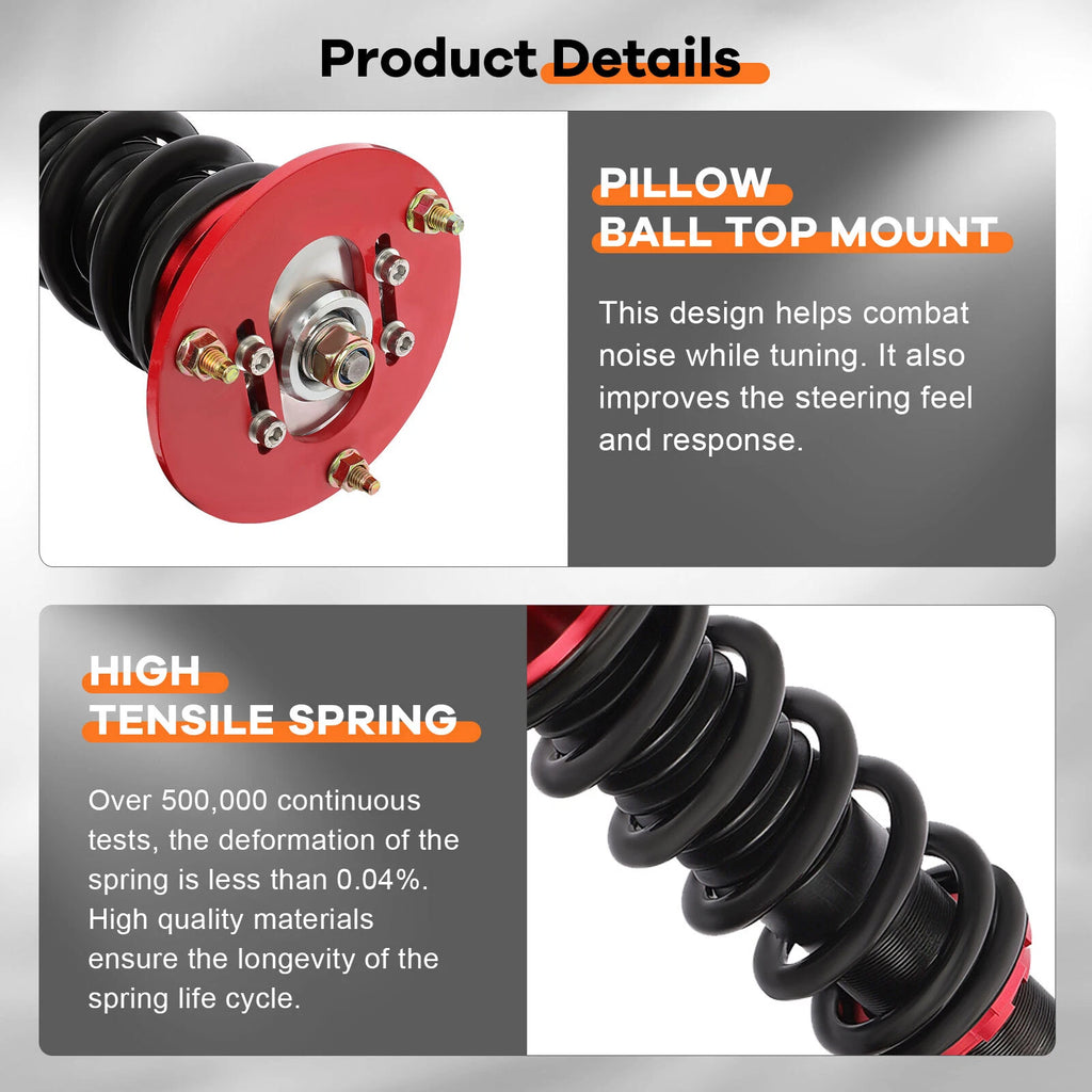 Coilovers for BMW E46 320i 325i (2001–2005) Adjustable Height Suspension