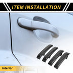 Set of 4 Carbon Fiber Door Handle Bezel Covers for Toyota Tundra (2014–2021)